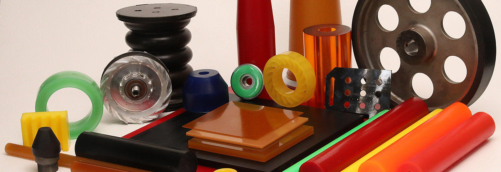 Various cast polyurethane products and cast urethane products by Pleiger Plastics