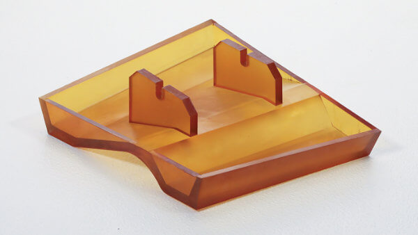 Custom Molded Polyurethane Roasting Troff in Amber