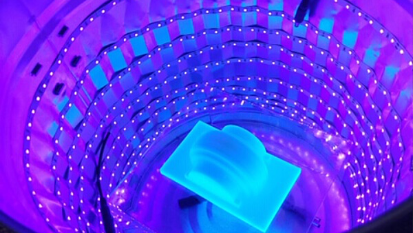 A Custom Polyurethane Product Going Through UV Cure Process