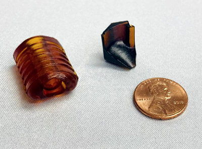 Polyurethane Example Sized Next to a Penny