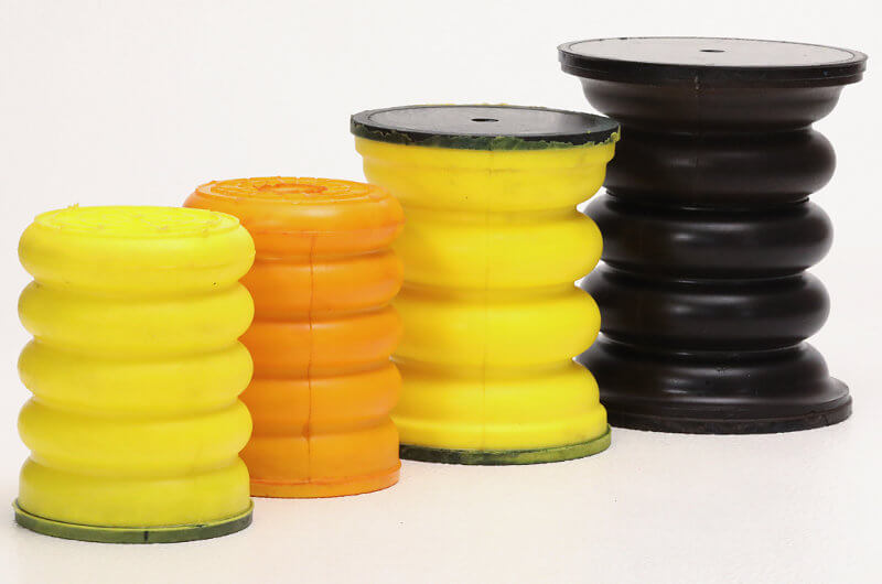 Yellow, orange and black foam bumpers
