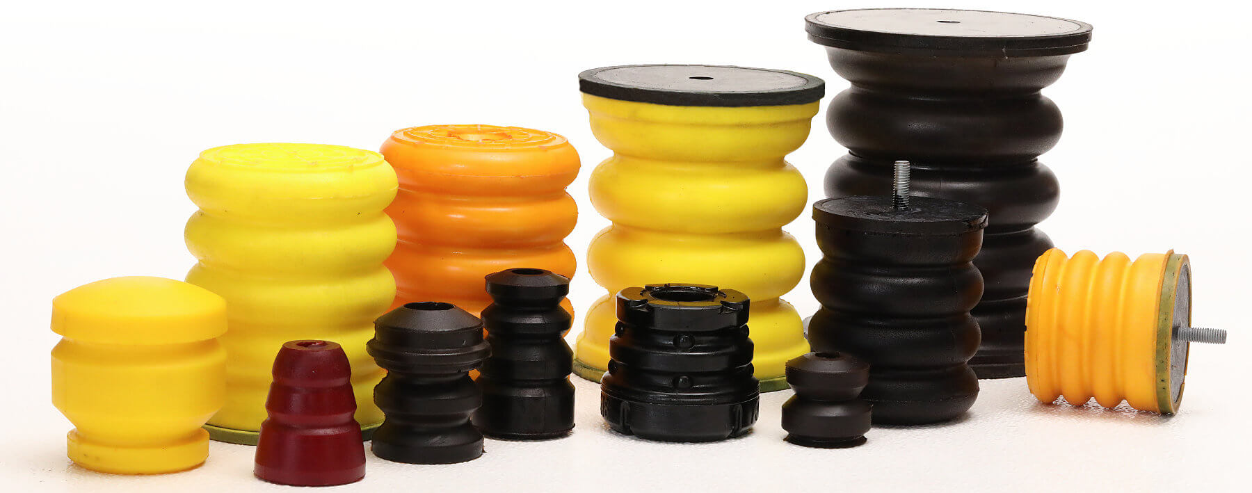 Various High-performance Polyurethane Foam Bumpers Lined Up