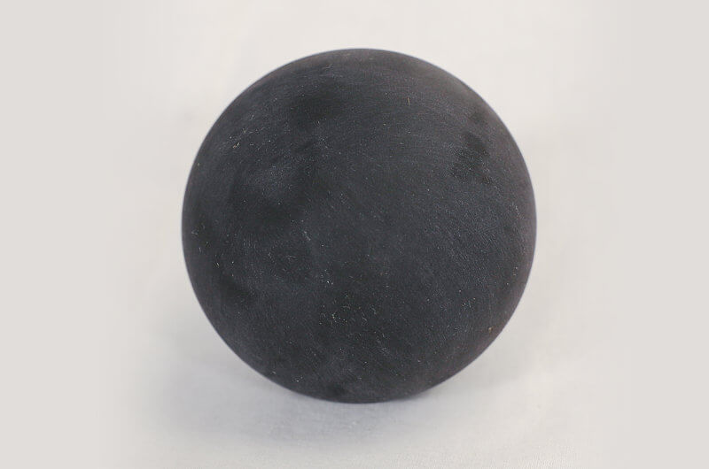 Single black industrial polyurethane ball